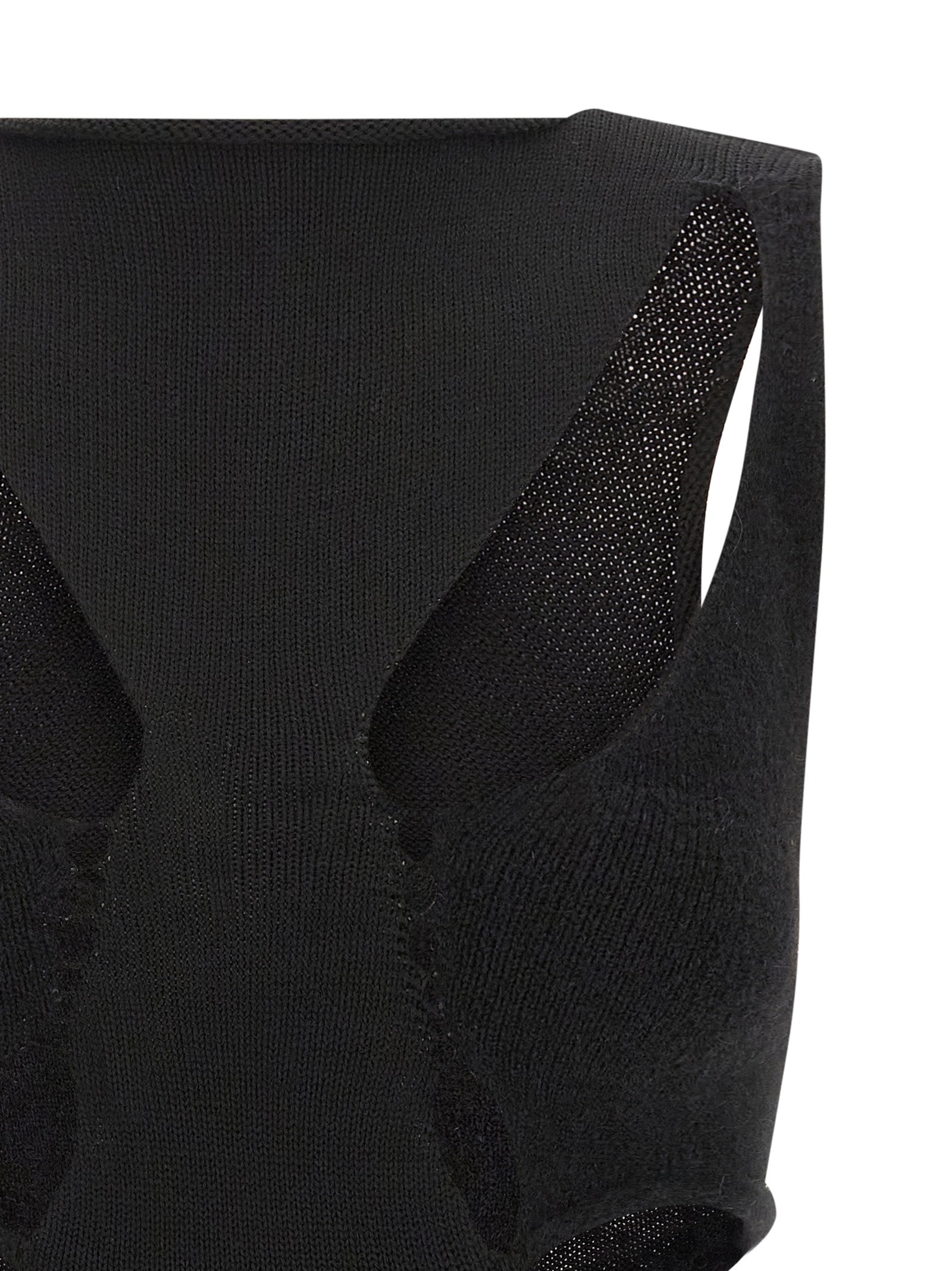 Rick Owens Black Wool Tank Tops