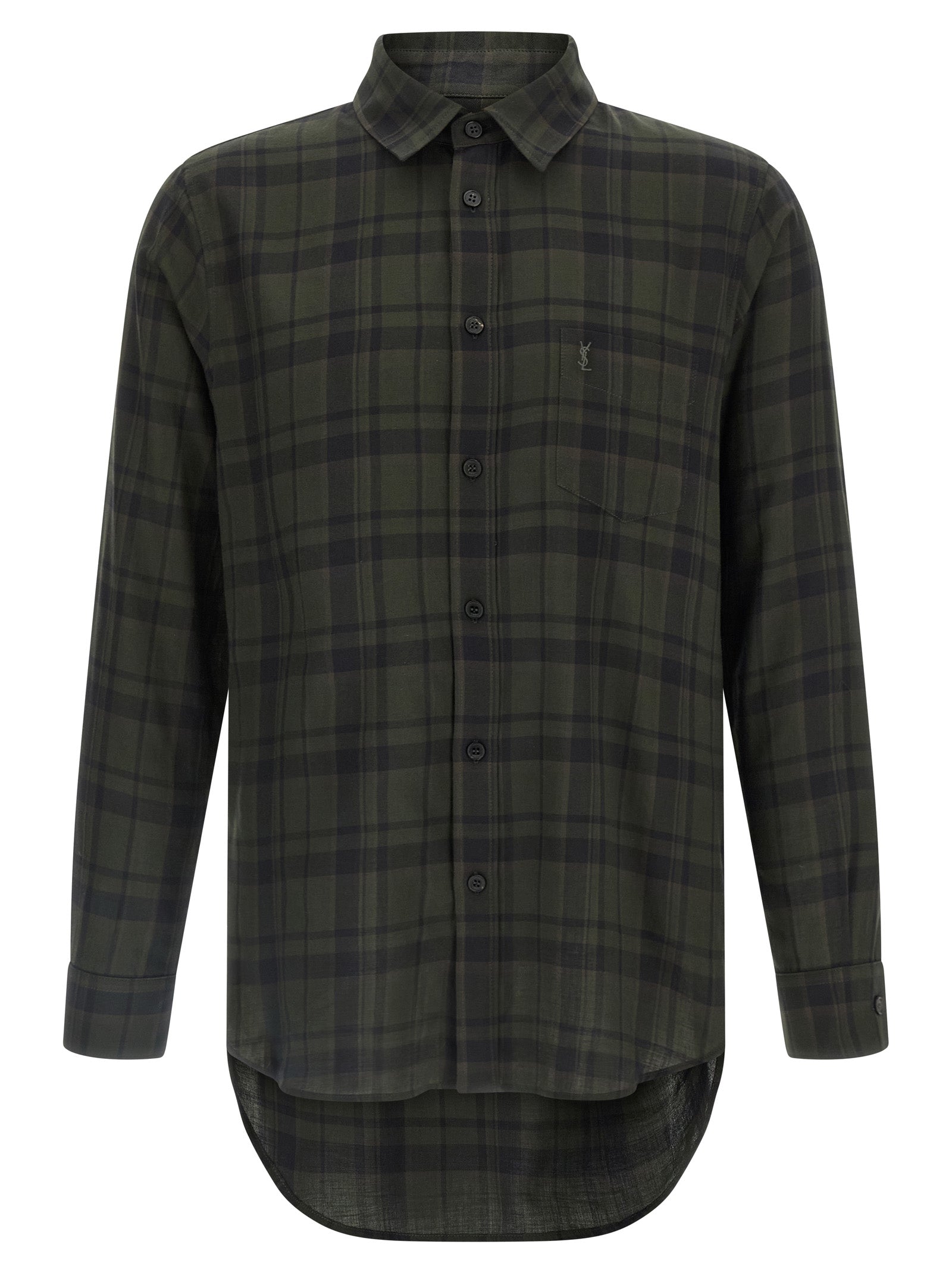 Saint Laurent Bicolor Cotton Blouse
