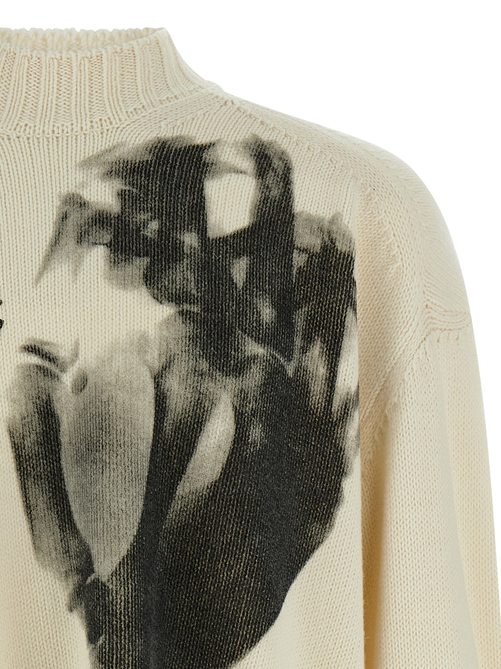 Undercover White Wool Cardigan