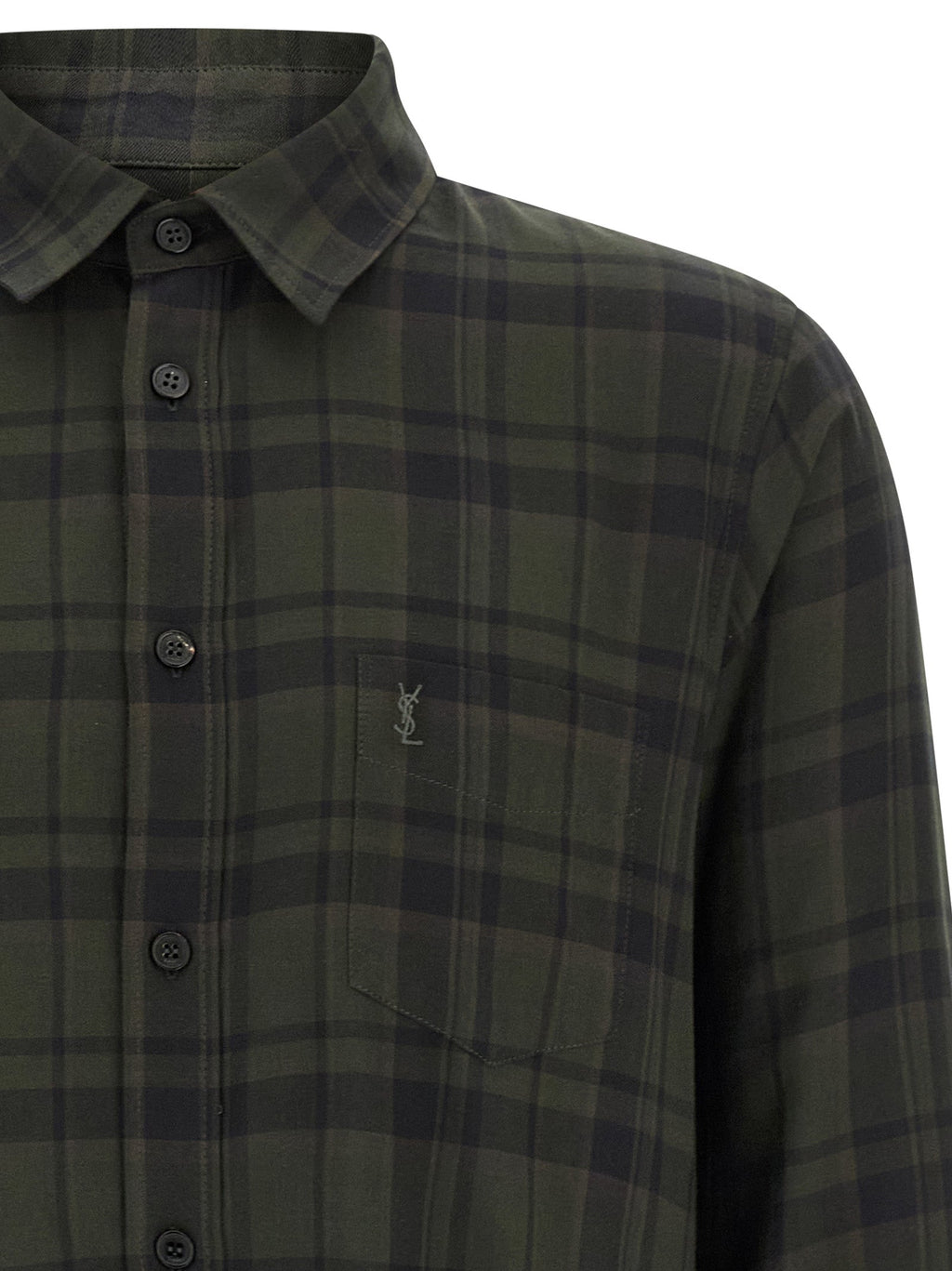 Saint Laurent Bicolor Cotton Blouse