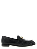 Fendi Black Lamb Leather Slip-On Loafers
