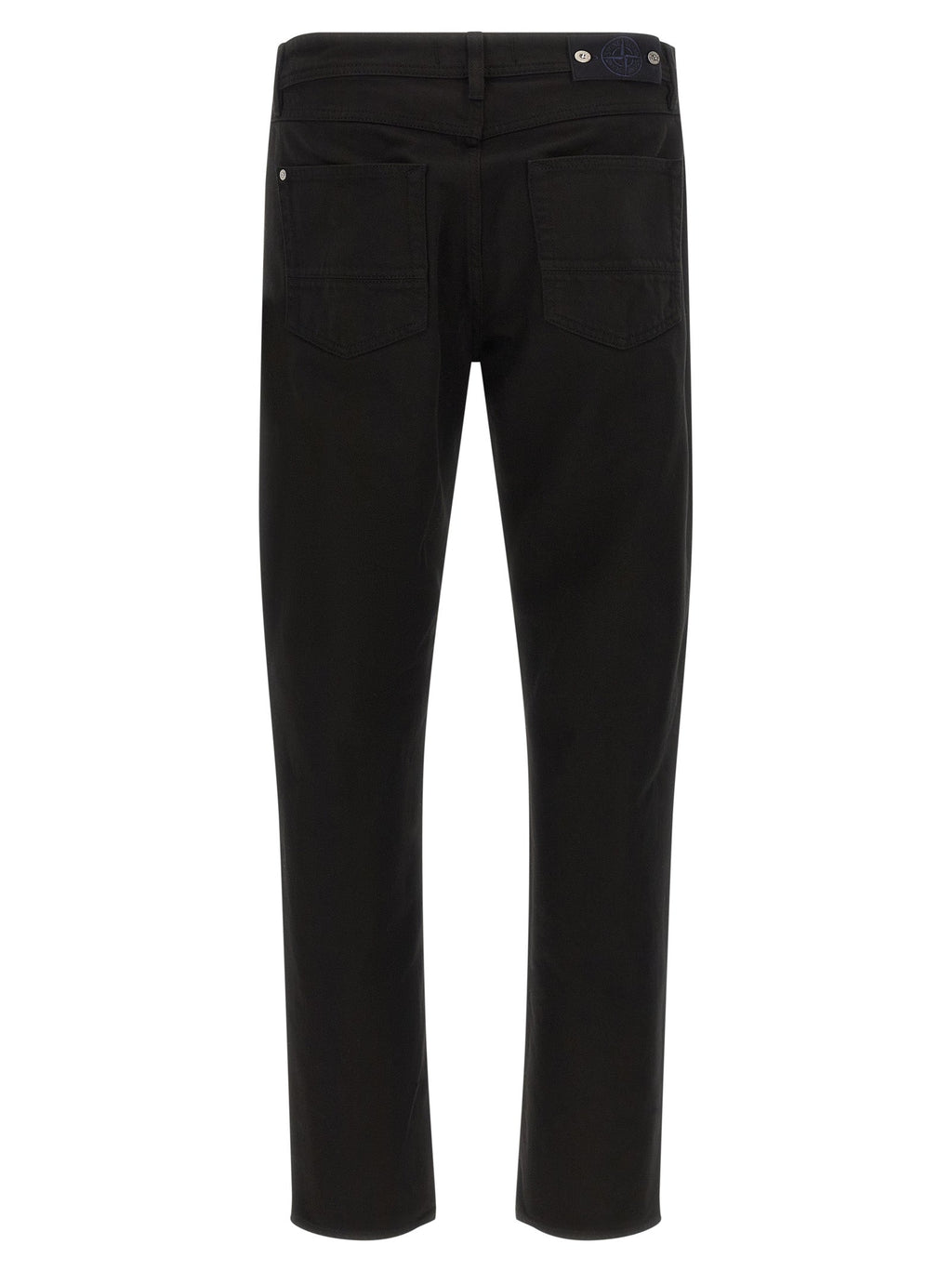 Stone Island Black Cotton Straight-Leg Jeans