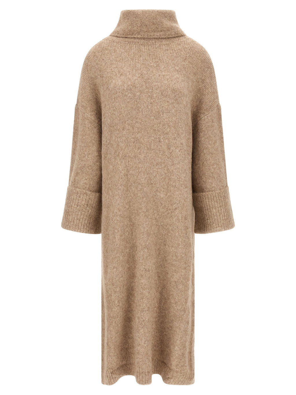 Entire Studios Beige Alpaca Leather Midi Dress