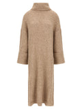 Entire Studios Beige Alpaca Leather Midi Dress