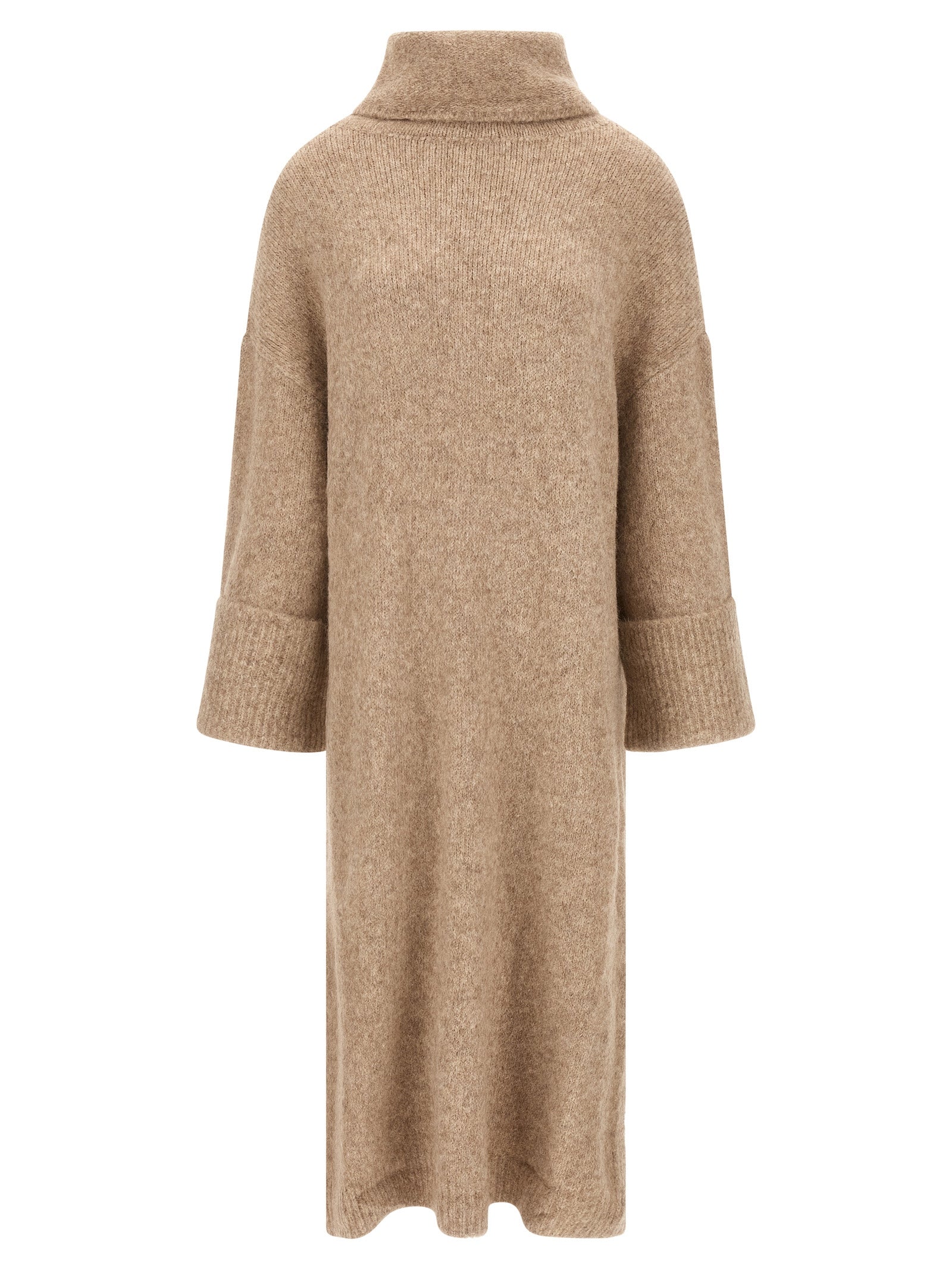 Entire Studios Beige Alpaca Leather Midi Dress