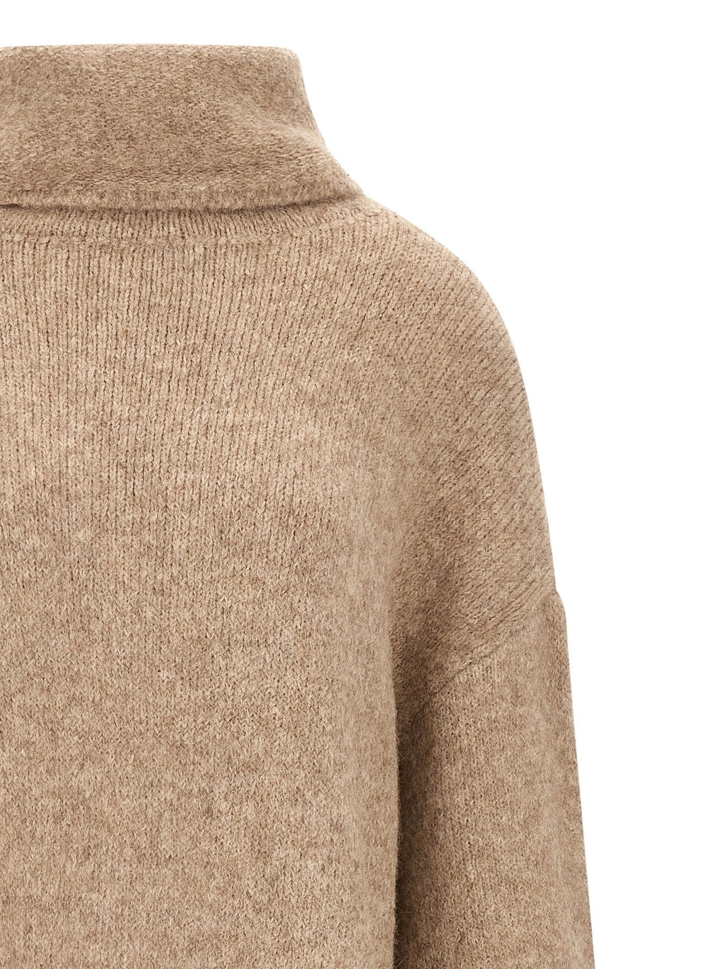 Entire Studios Beige Alpaca Leather Midi Dress