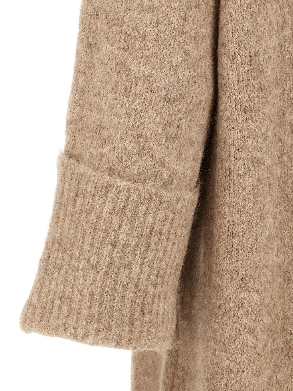 Entire Studios Beige Alpaca Leather Midi Dress