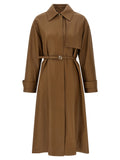 Fendi Brown Lamb Leather Coat