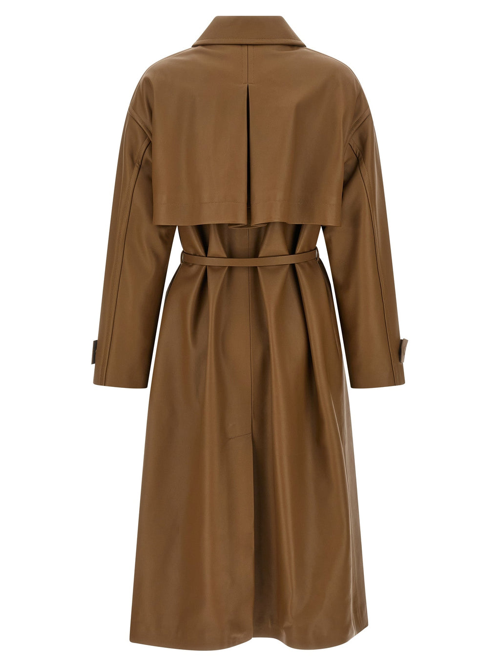 Fendi Brown Lamb Leather Coat