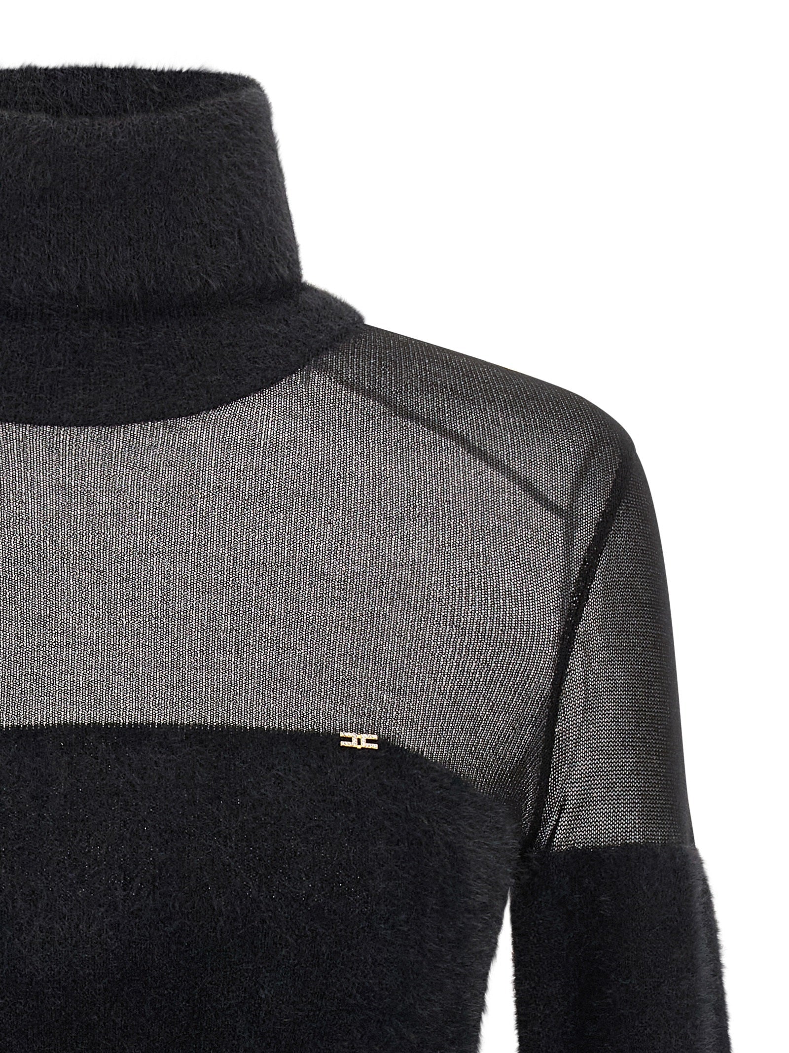 Elisabetta Franchi Black Polyamide Cardigan