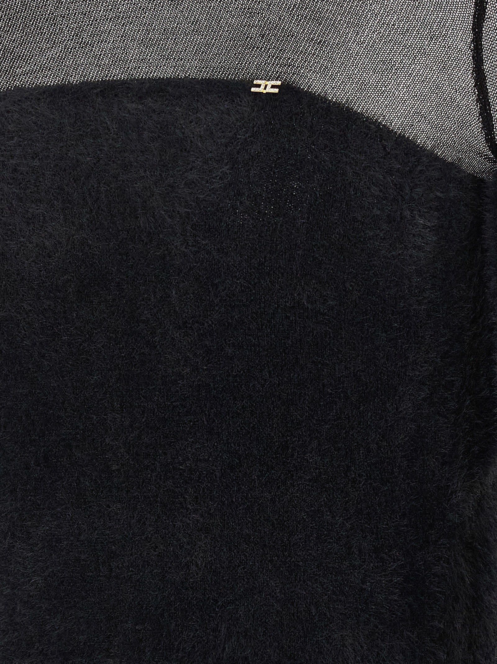 Elisabetta Franchi Black Polyamide Cardigan