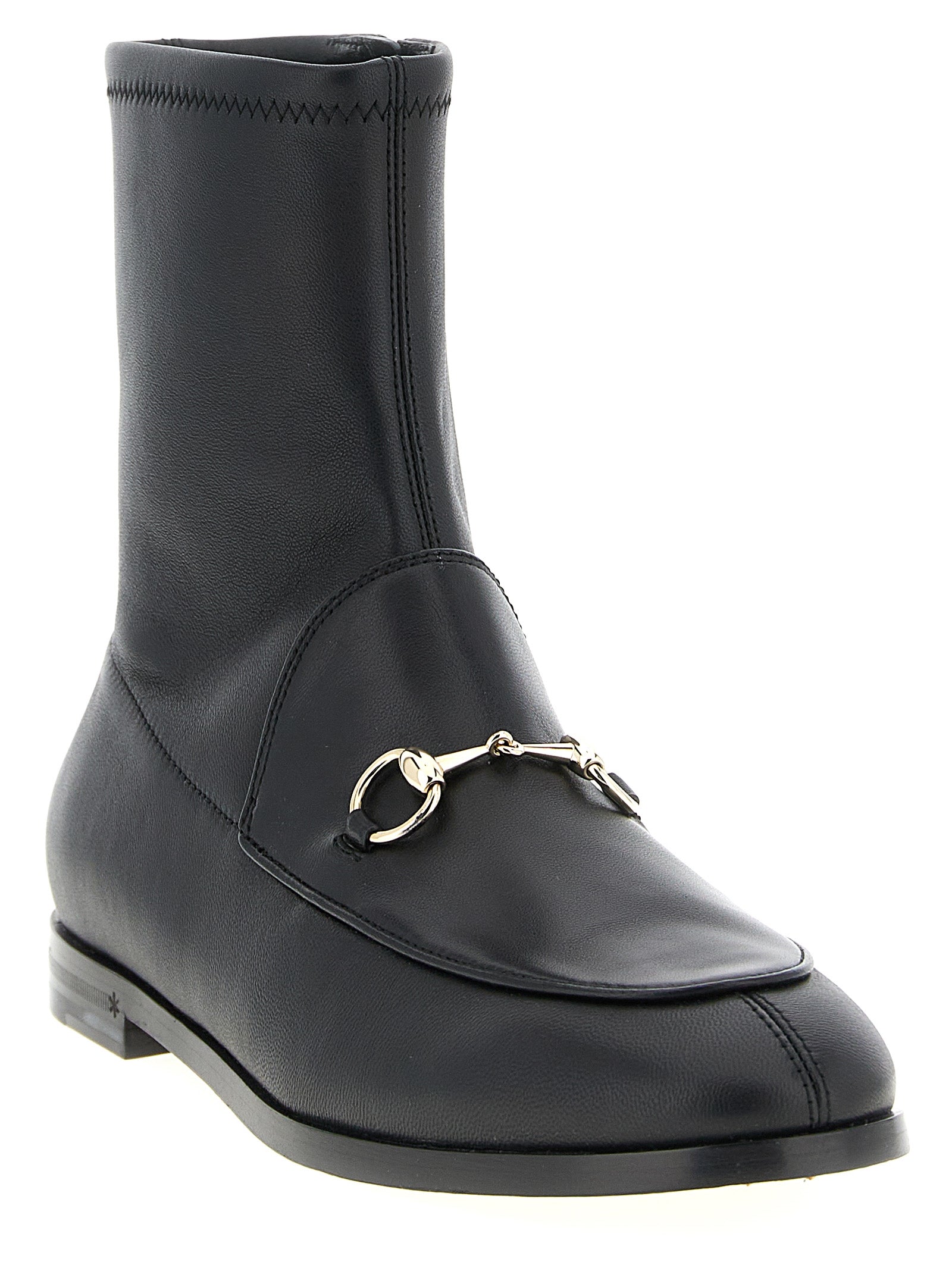 Gucci Black Lamb Leather Ankle Boots