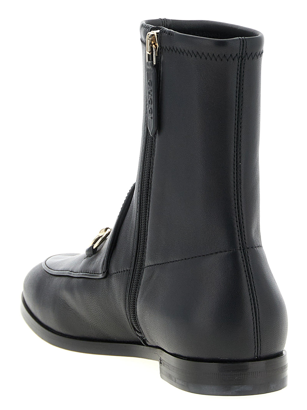 Gucci Black Lamb Leather Ankle Boots