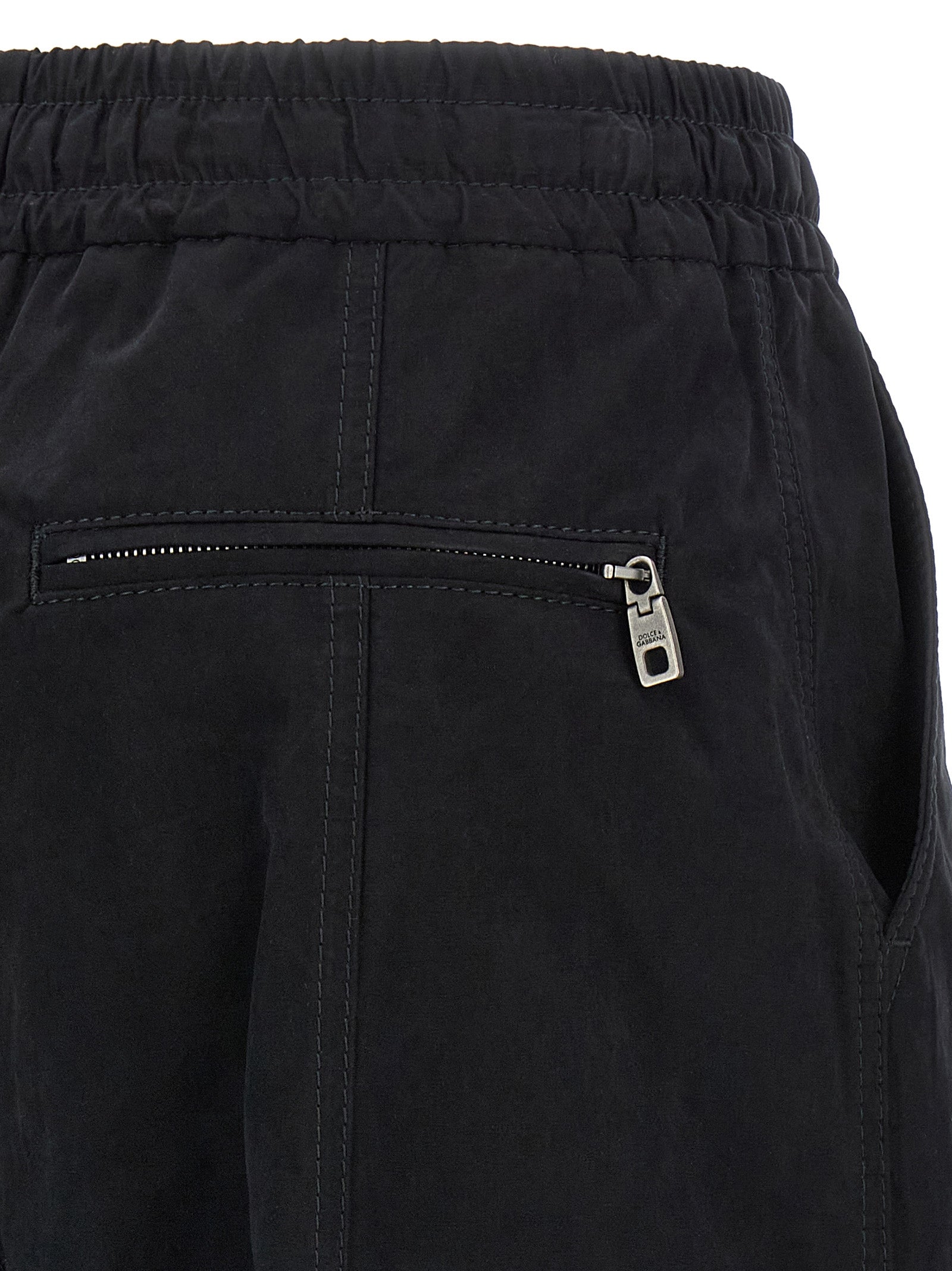 Dolce & Gabbana Black Cotton Cargo Pants