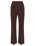 Elisabetta Franchi Brown Polyester Casual Pants