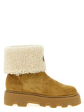 Moncler Beige Calfskin Ankle Boots