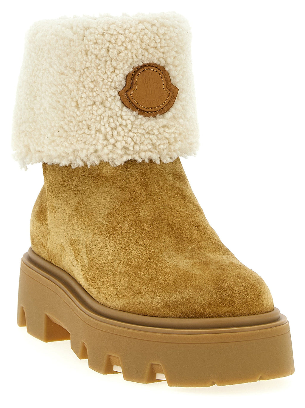 Moncler Beige Calfskin Ankle Boots