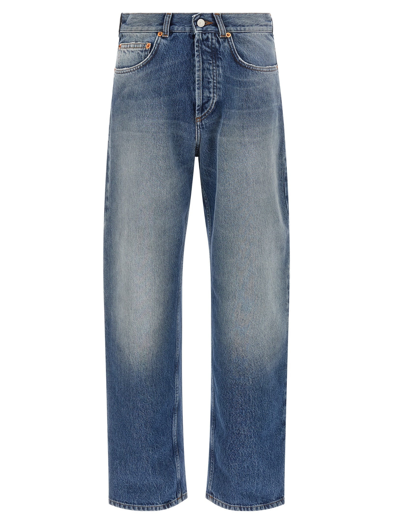 Magliano Blue Cotton Straight-Leg Jeans