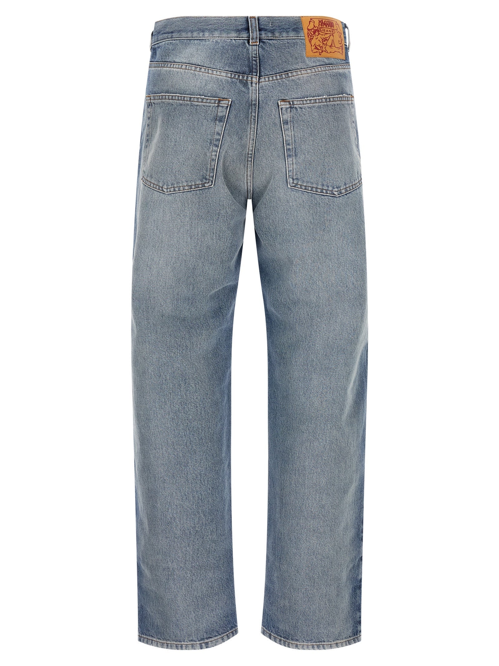 Magliano Blue Cotton Straight-Leg Jeans
