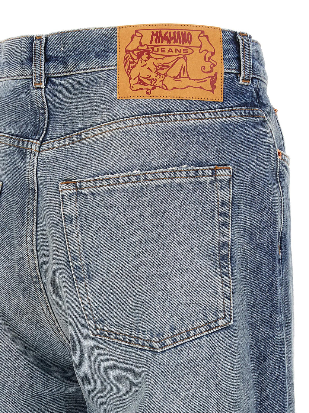Magliano Blue Cotton Straight-Leg Jeans