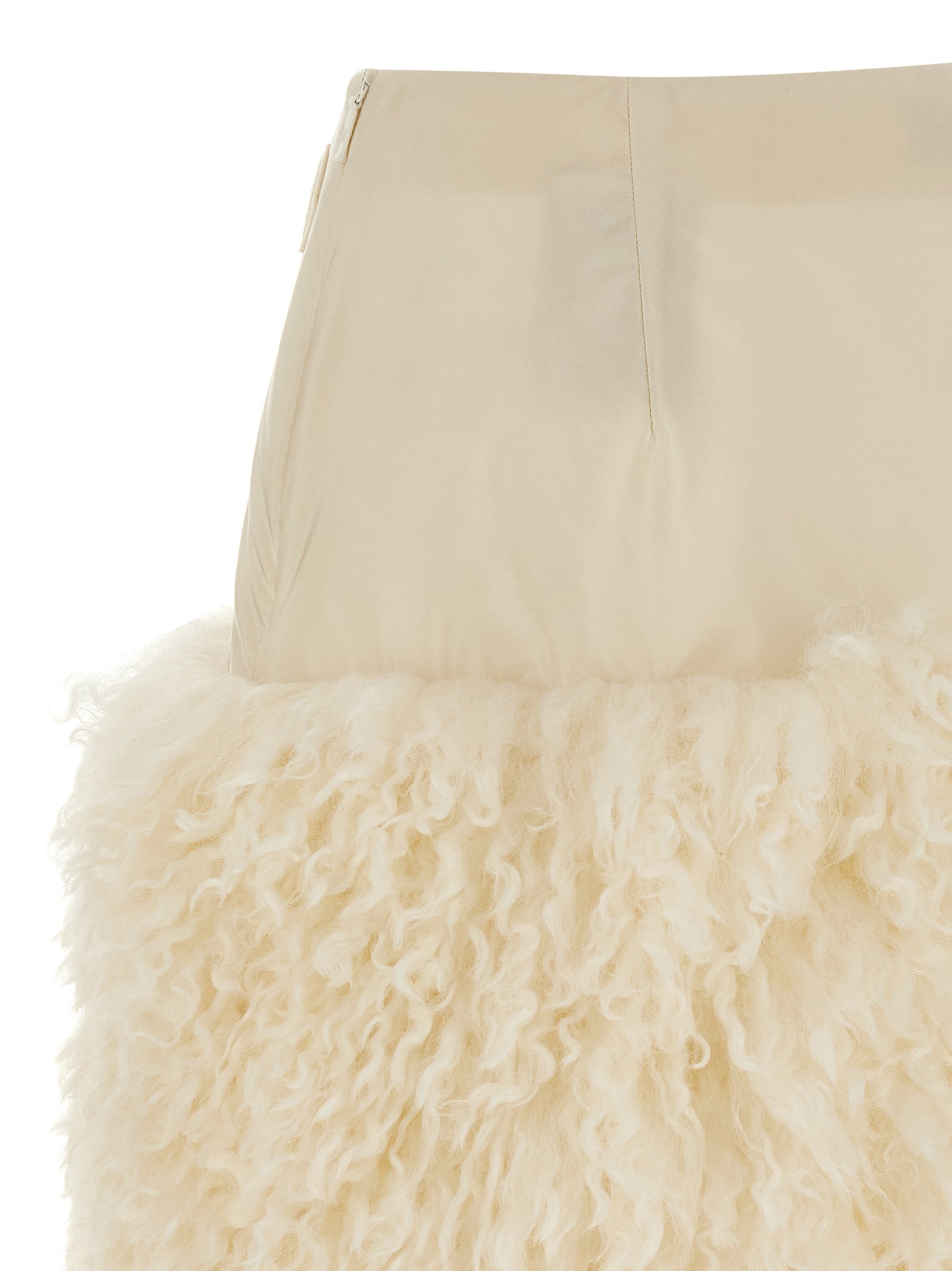 Moncler White Polyamide Long Skirt