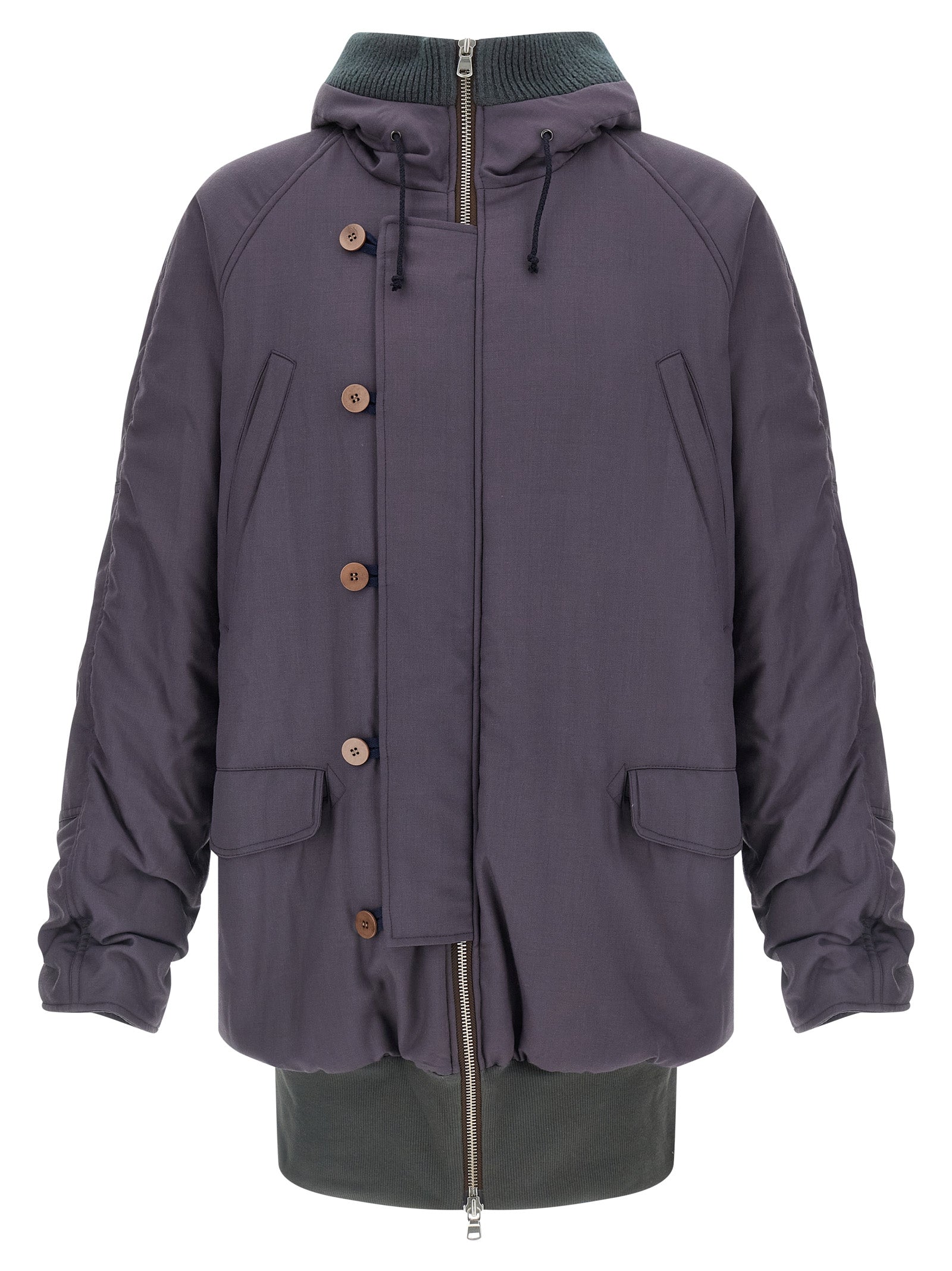 Magliano Purple Virgin Wool Parka