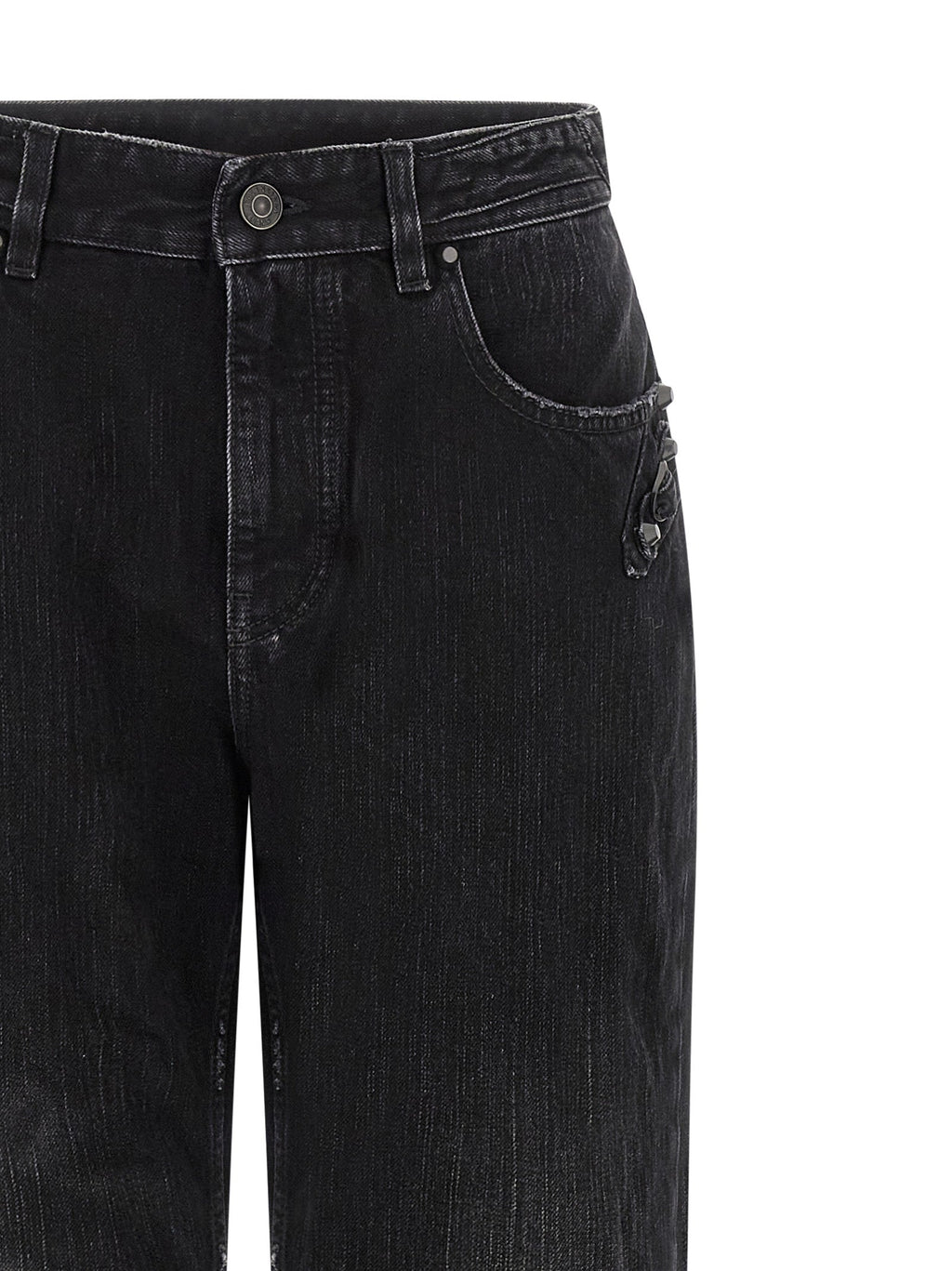 Balenciaga Black Cotton Straight-Leg Jeans