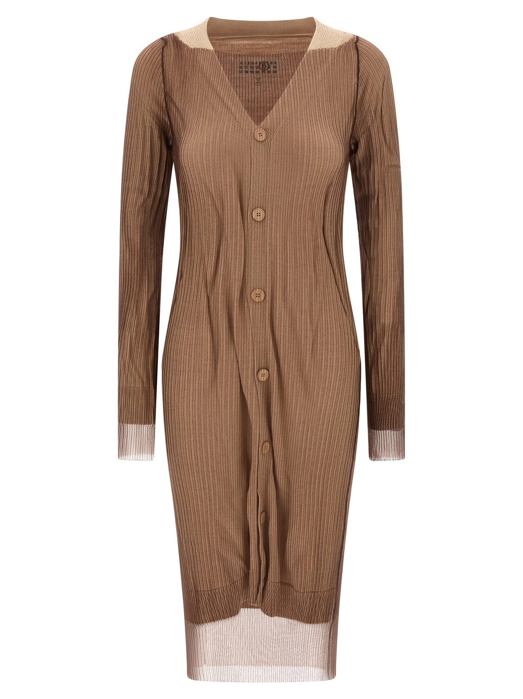 MM6 Maison Margiela Beige Polyamide Midi Dress