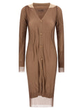 MM6 Maison Margiela Beige Polyamide Midi Dress