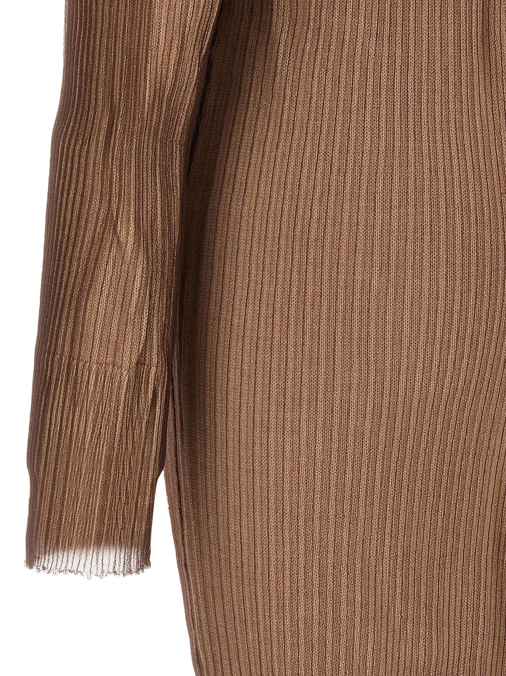 MM6 Maison Margiela Beige Polyamide Midi Dress