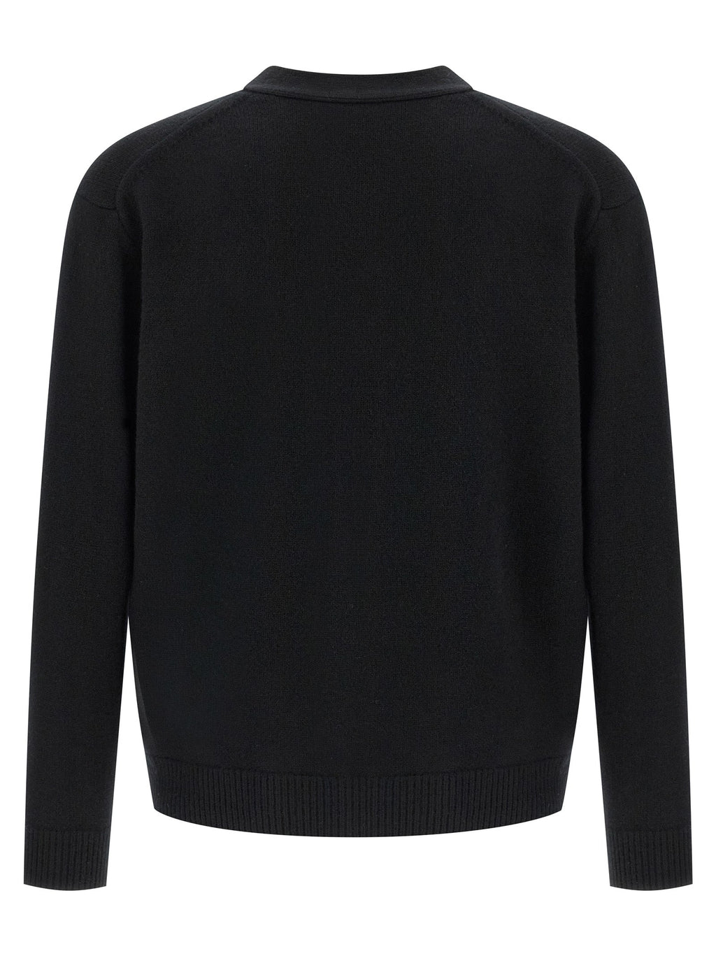 Maison Kitsuné Black Merino Wool Cardigan