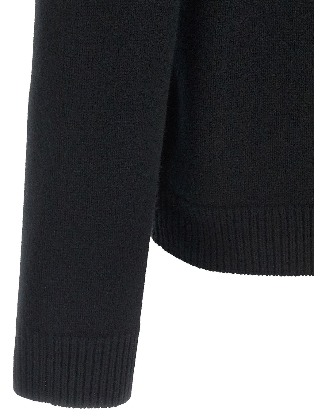 Maison Kitsuné Black Merino Wool Cardigan