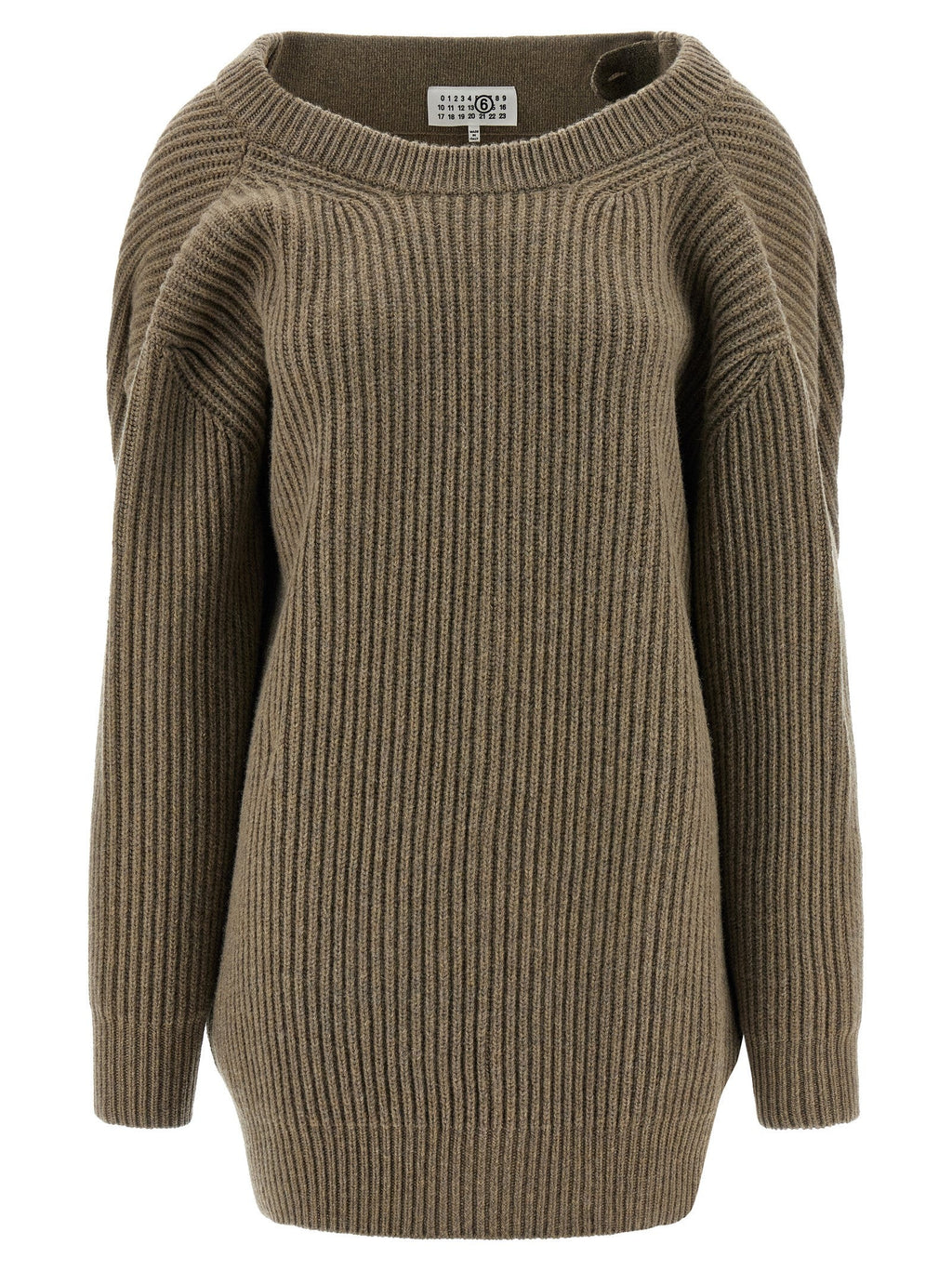 MM6 Maison Margiela Beige Virgin Wool Short Dress