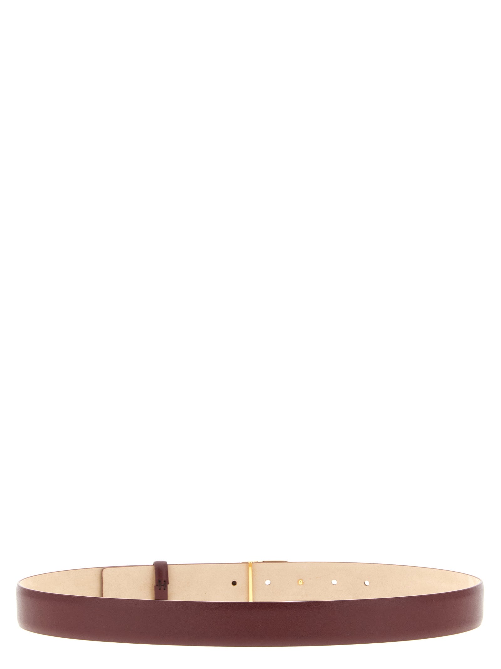 Khaite Bordeaux Calfskin Regular Belt