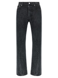 SÉFR Black Cotton Straight-Leg Jeans