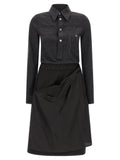 Maison Margiela Gray Virgin Wool Midi Dress