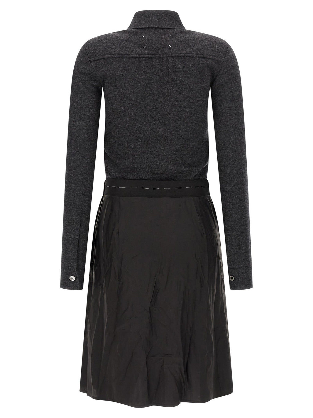 Maison Margiela Gray Virgin Wool Midi Dress