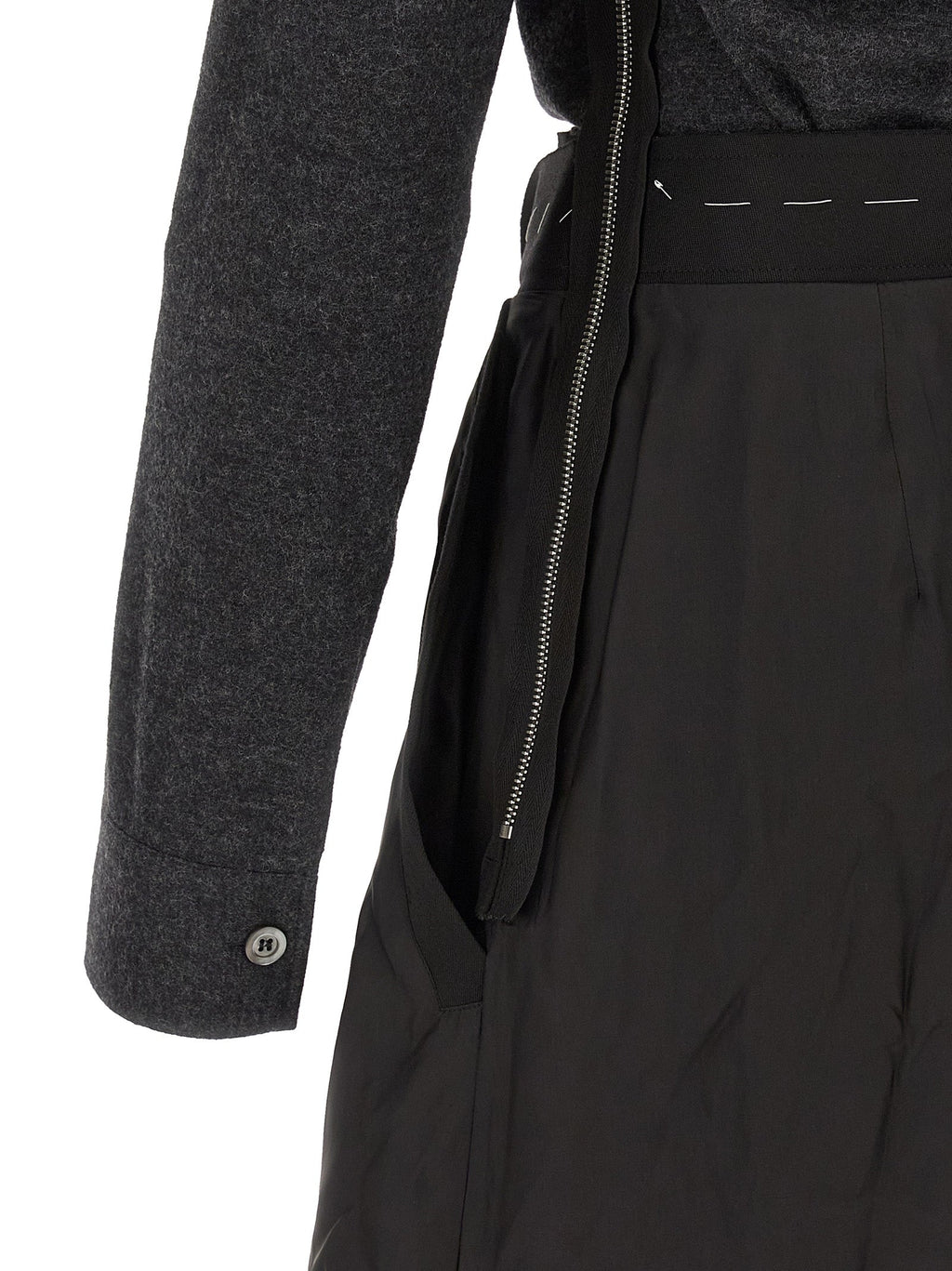 Maison Margiela Gray Virgin Wool Midi Dress