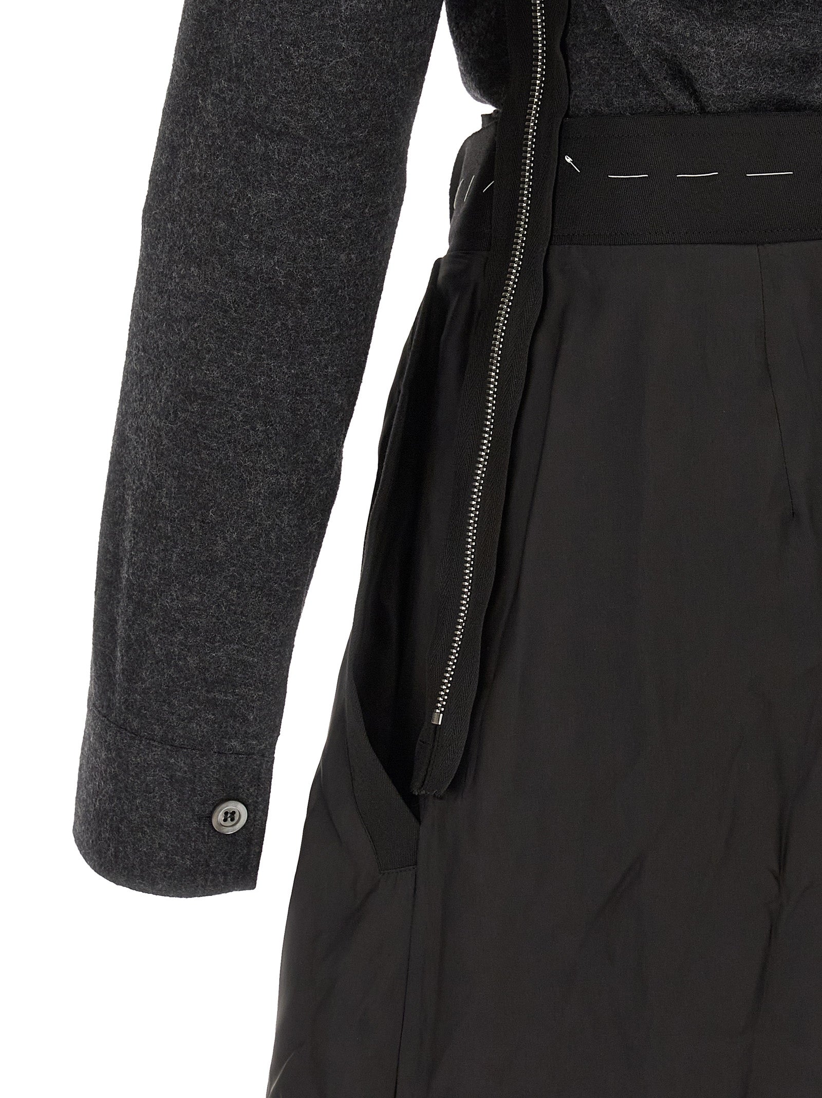 Maison Margiela Gray Virgin Wool Midi Dress