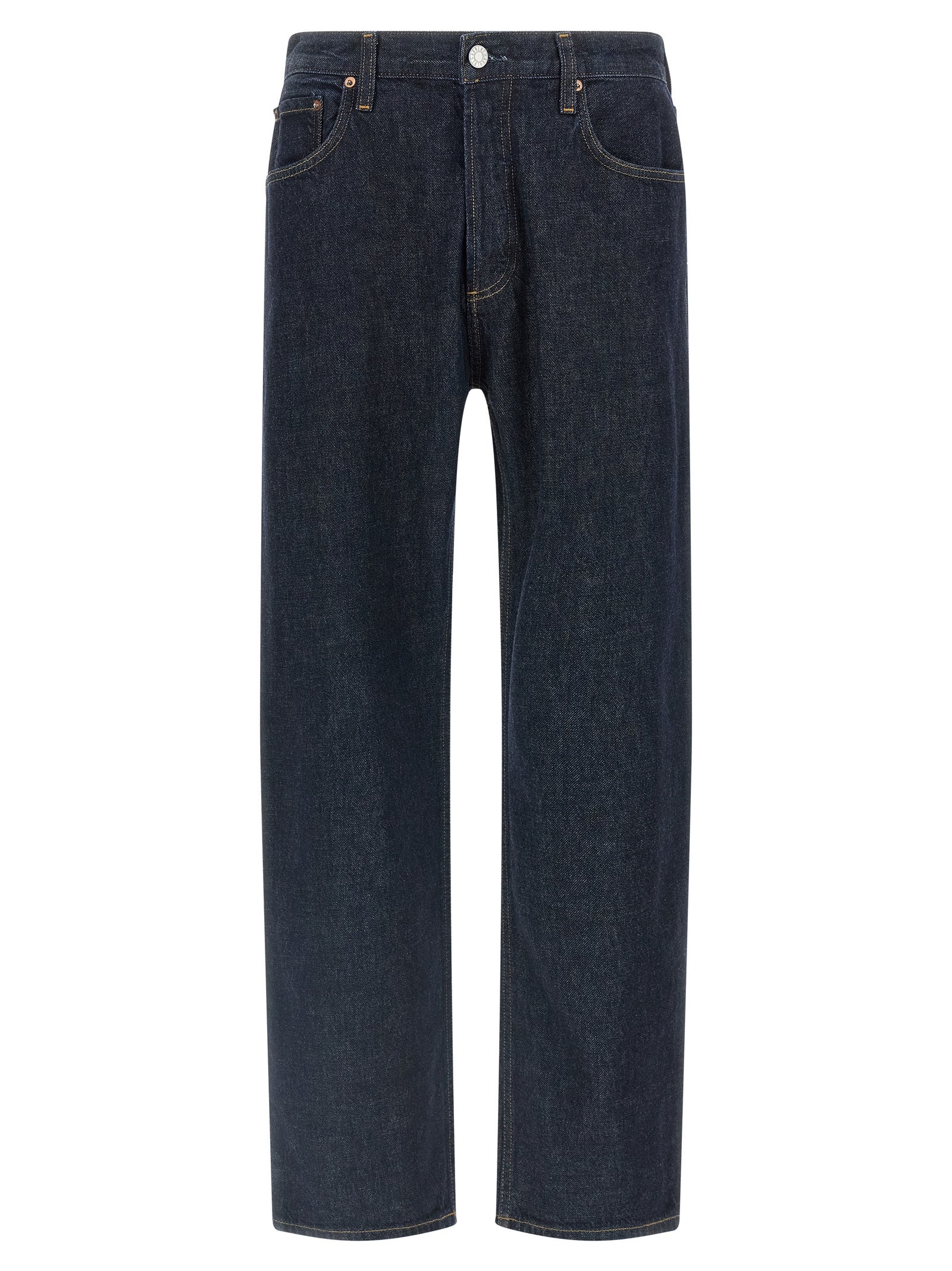 Agolde Blue Cotton Straight-Leg Jeans