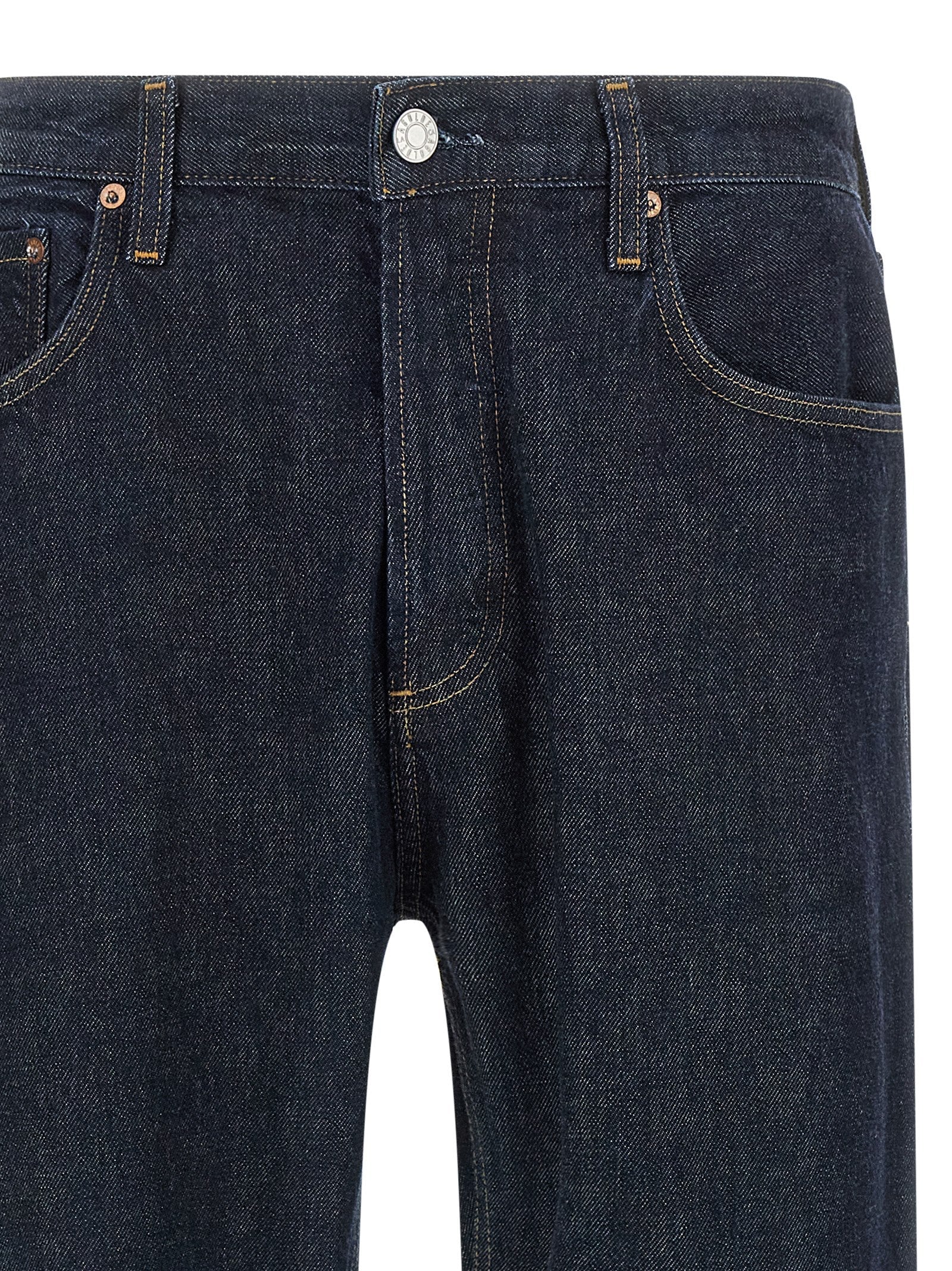Agolde Blue Cotton Straight-Leg Jeans