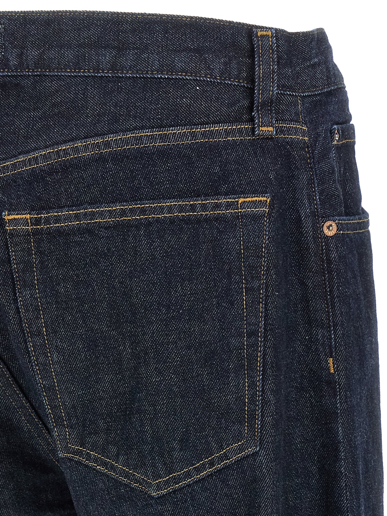Agolde Blue Cotton Straight-Leg Jeans