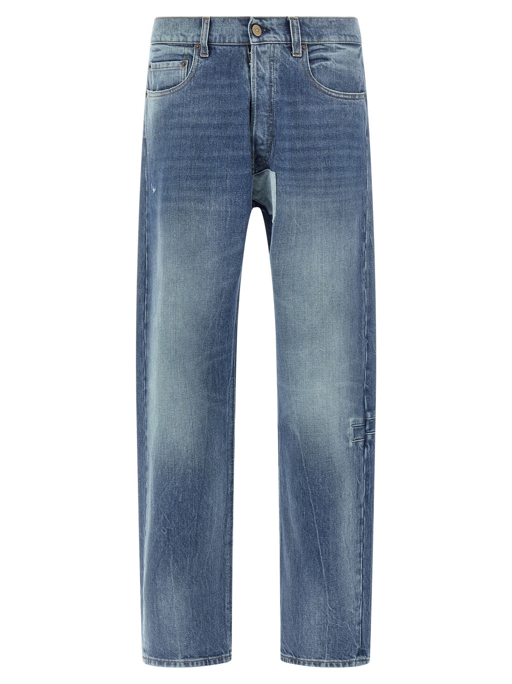 Maison Margiela Blue Cotton Straight-Leg Jeans