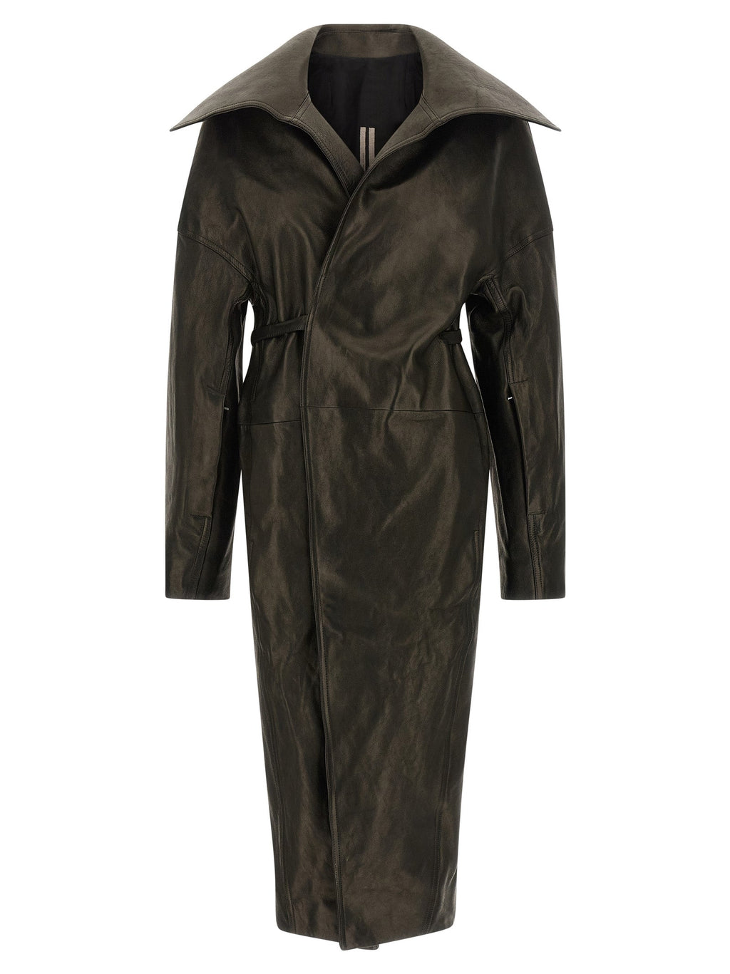 Rick Owens Black Lamb Leather Coat