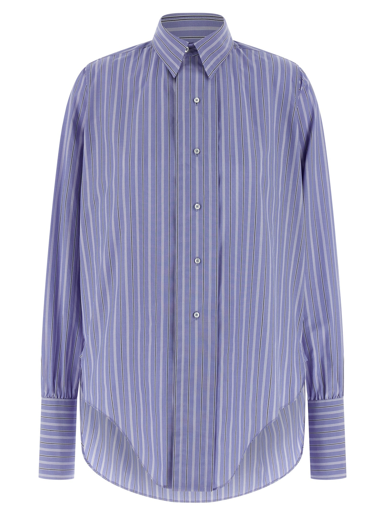 Maison Margiela Blue Cotton Blouse