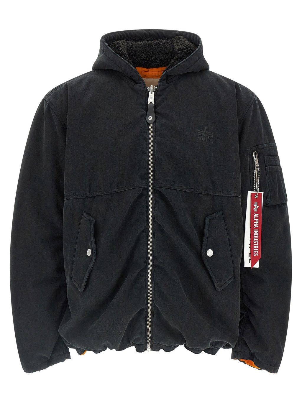 PURPLE Multicolor Cotton Bomber