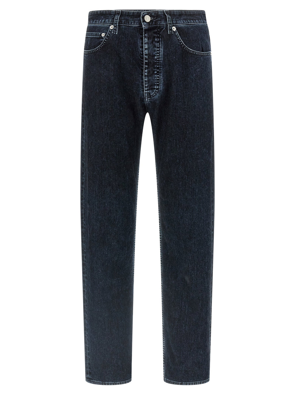MM6 Maison Margiela Black Cotton Straight-Leg Jeans