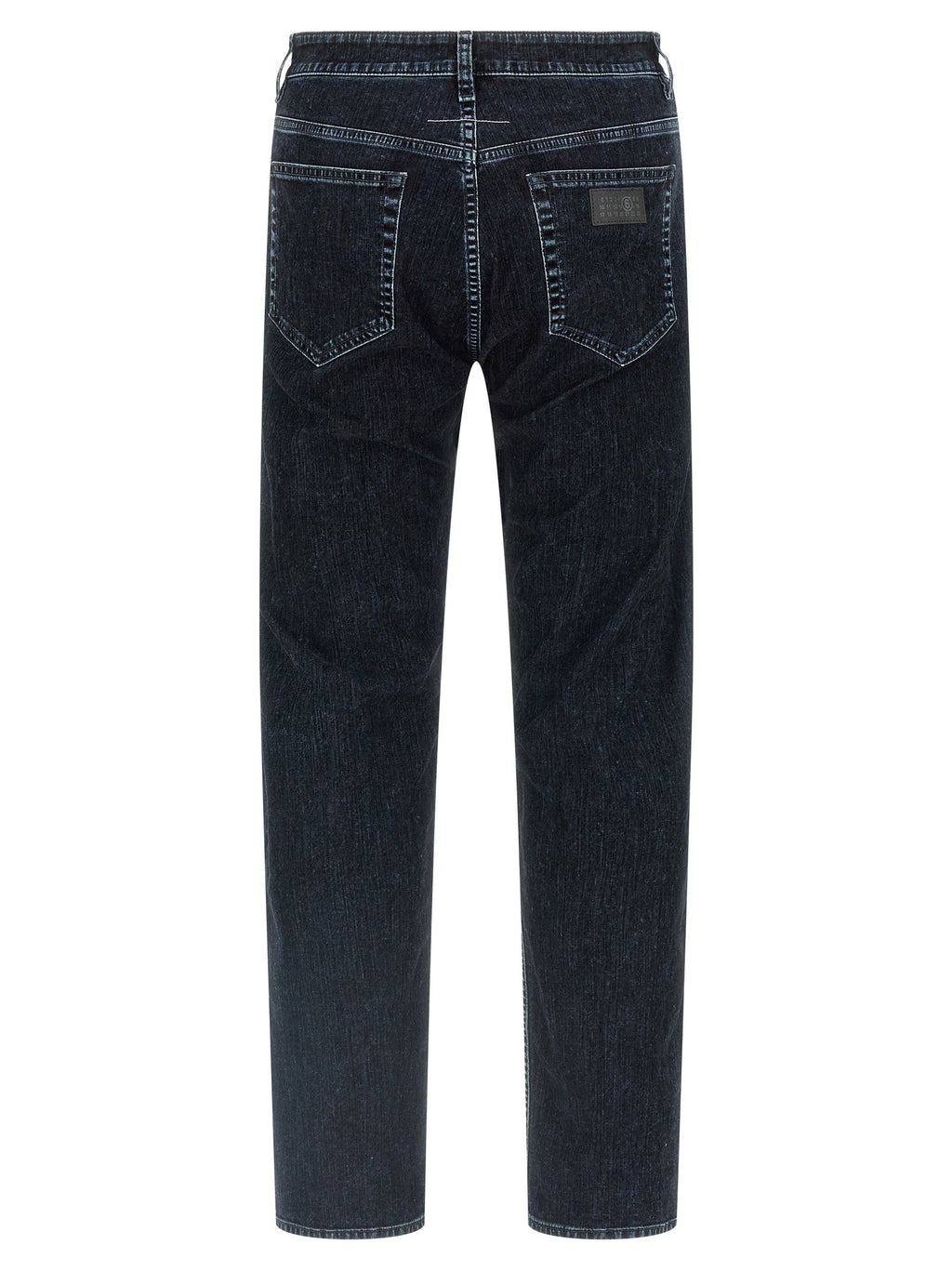 MM6 Maison Margiela Black Cotton Straight-Leg Jeans