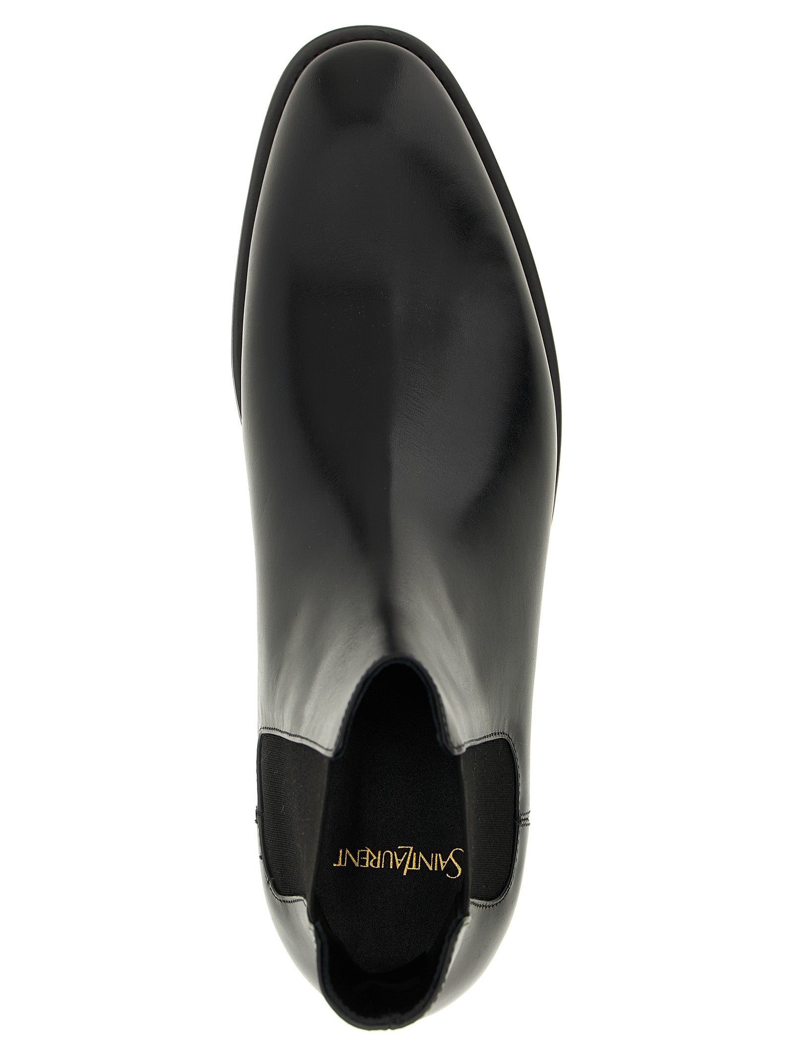 Saint Laurent Black Calfskin Chelsea Boots