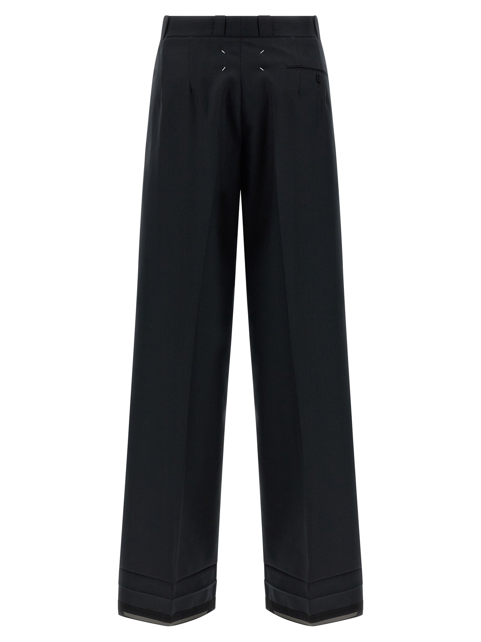 Maison Margiela Black Wool Dress Pants
